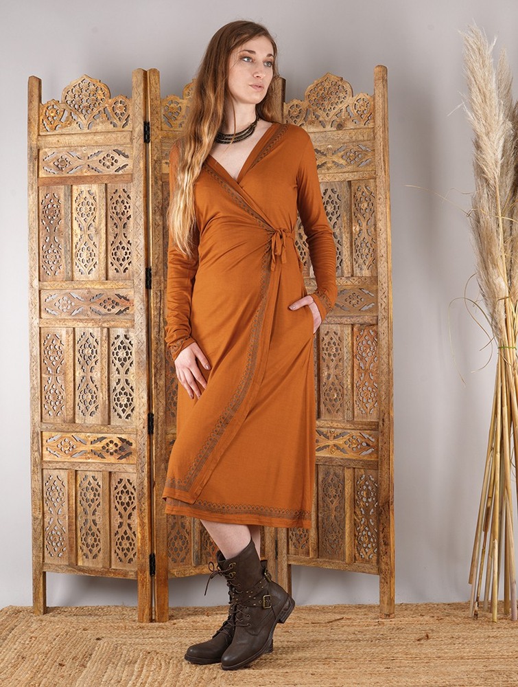 Rusty Toonzshop Irwaen Indie 2in1 Cardigan/Long Sleeve Midi Dress Women Dress | 45278LXBT