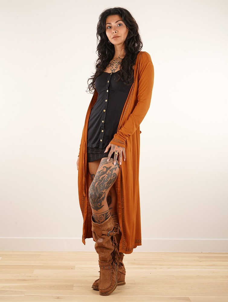 Rusty Toonzshop Irwaen Indie 2in1 Cardigan/Long Sleeve Midi Dress Women Dress | 45278LXBT