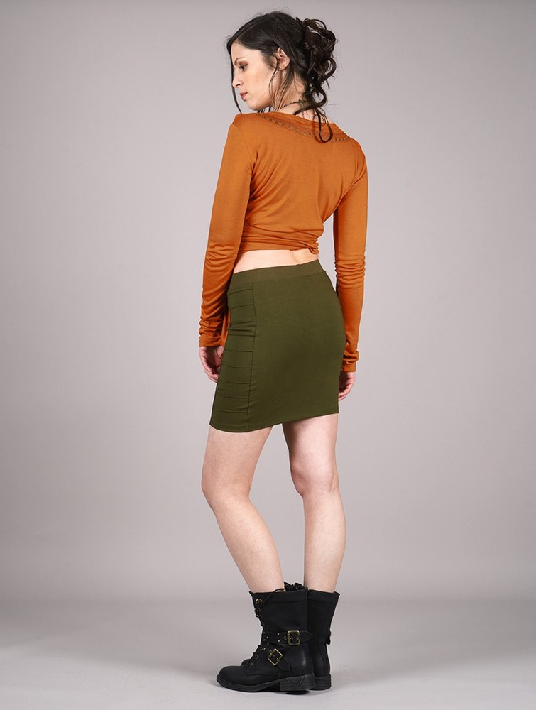 Rusty Toonzshop Irwaen Indie Long Sleeved Crop Top Women Tops | 75469XJIN