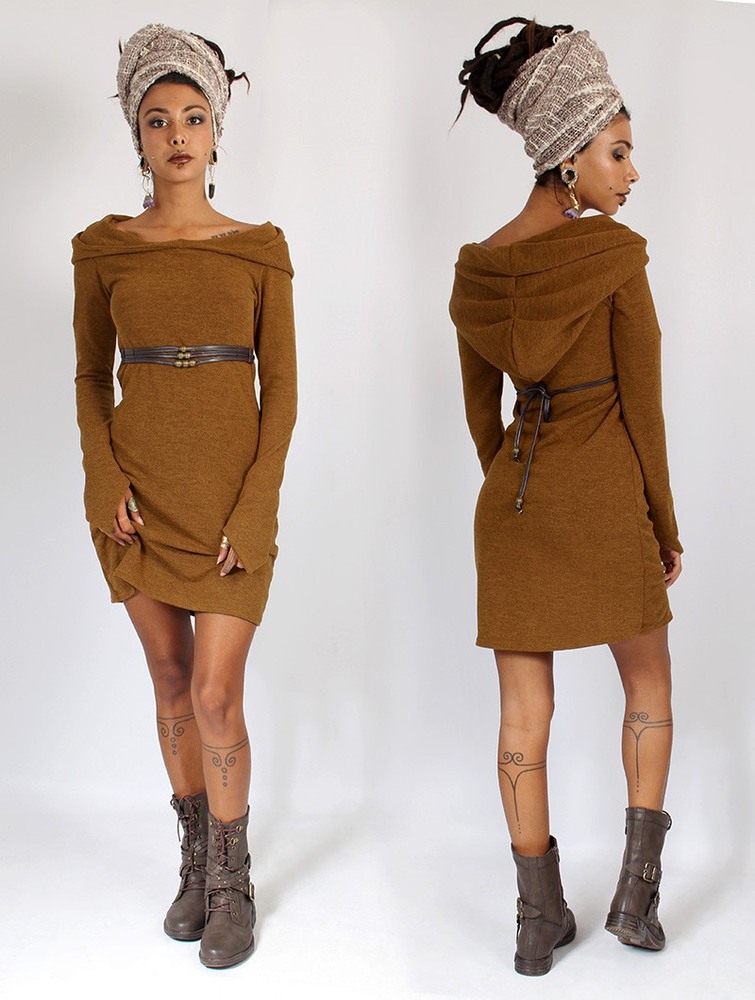 Rusty Toonzshop Karmäa Hooded Sweater Dress Women Dress | 86214UNTQ