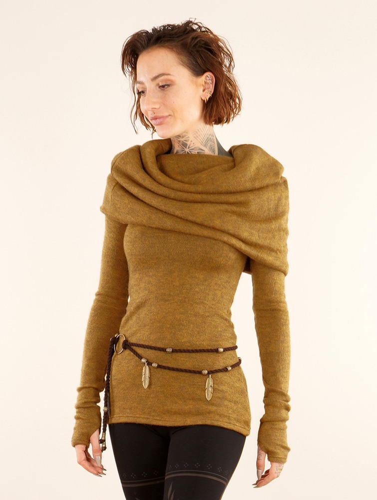 Rusty Toonzshop Mantra Big Collar Sweater Women Sweater | 31967BIPS