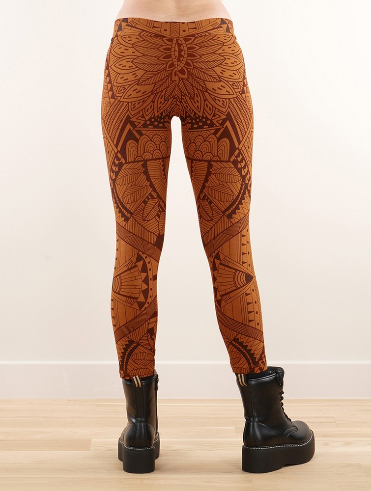 Rusty Toonzshop Rinji Africa Printed ¾ Leggings Women Leggings | 90273ETGV