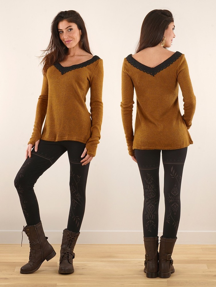 Rusty Toonzshop Ysälys Reversible Crochet-neck Sweater Women Sweater | 92453WKLP