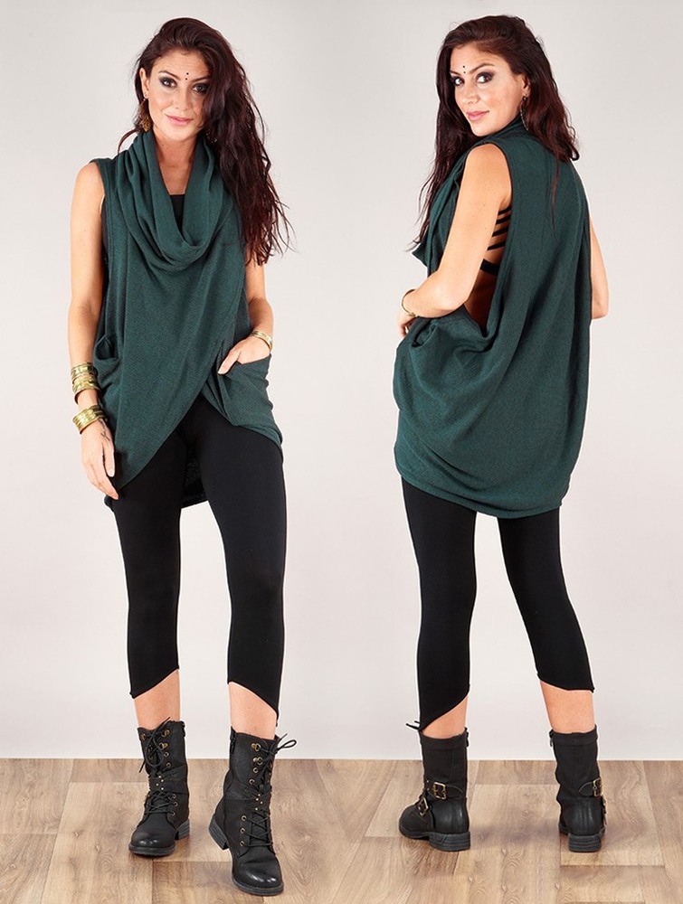 Teal Toonzshop Amala Sleeveless Thin Pullover Women Pullover | 19043CNHO