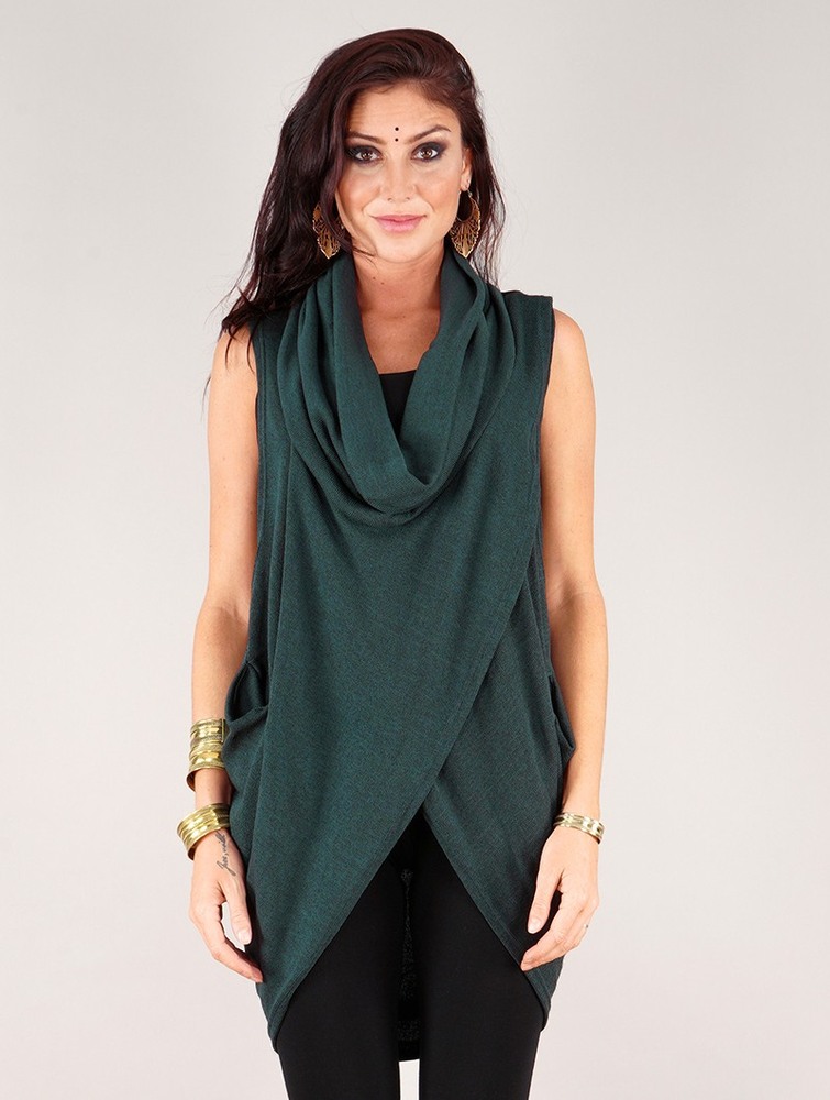 Teal Toonzshop Amala Sleeveless Thin Pullover Women Pullover | 19043CNHO