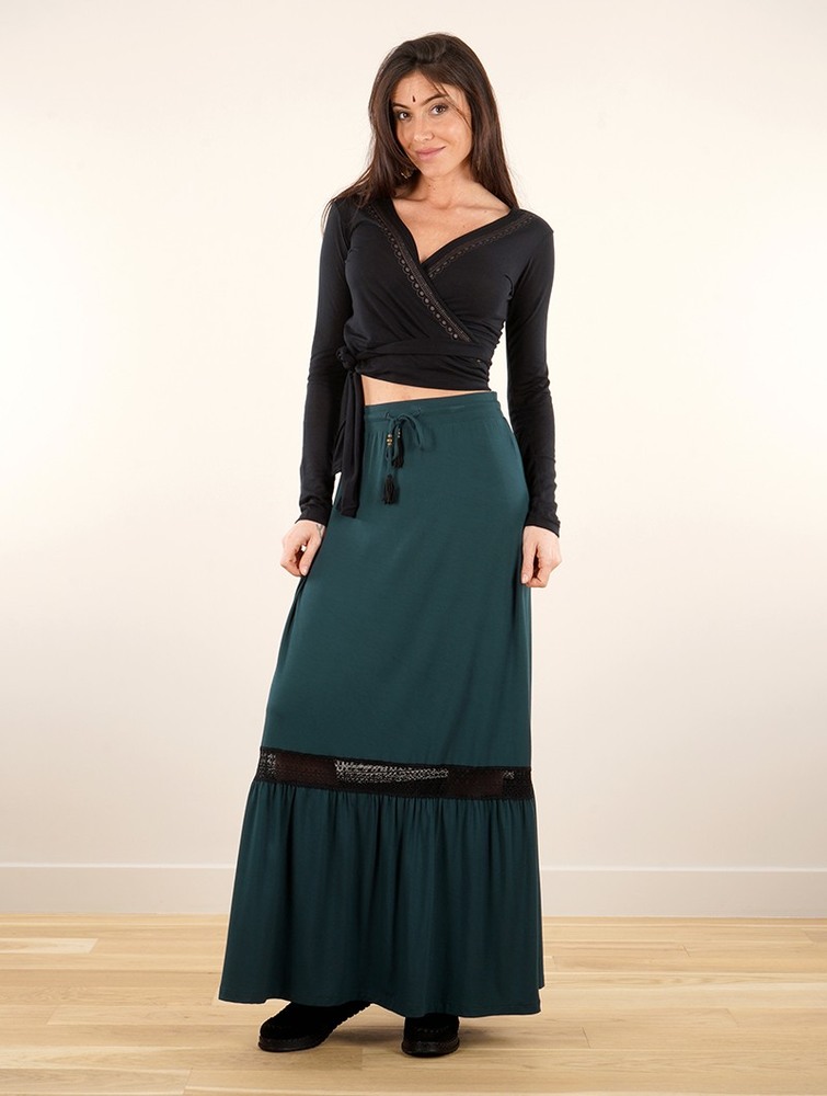 Teal Toonzshop Nimue Long Skirt Women Skirt | 12508ZBDO