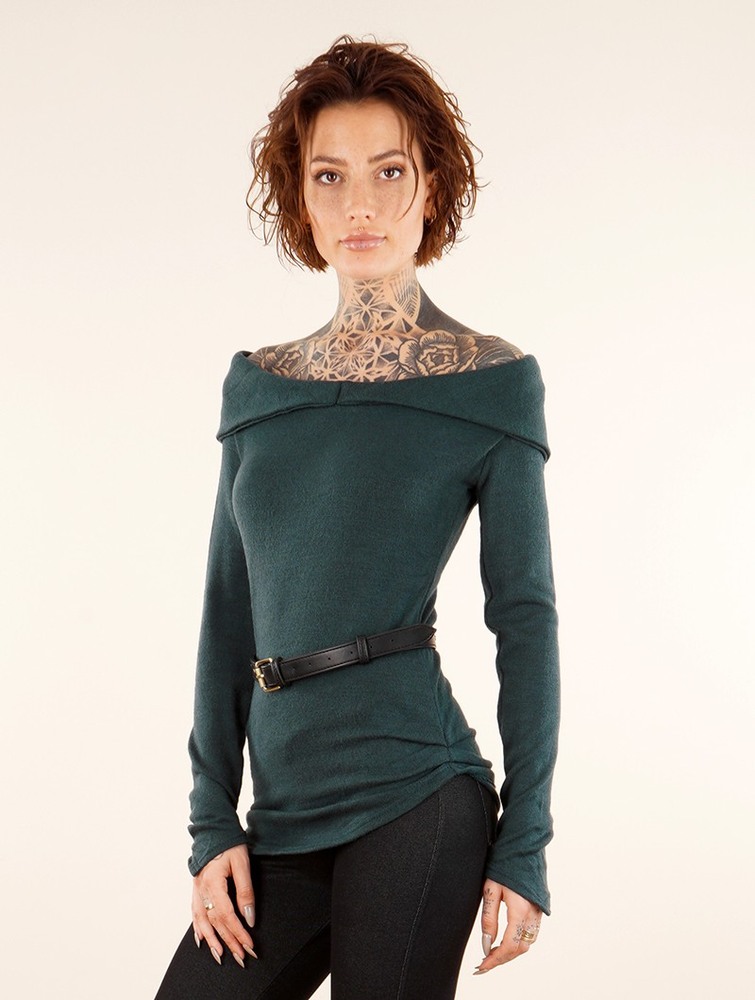 Teal blue Toonzshop Karmïk Sweater Women Sweater | 92586UIKJ