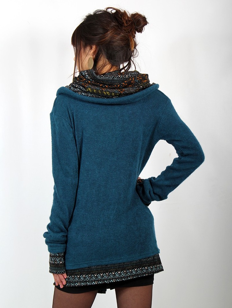 Teal blue Toonzshop Namkha Sibiu Cardigan Women Cardigan | 70139QAXR