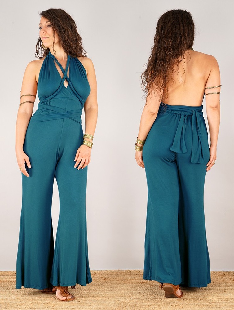 Teal blue Toonzshop Wakiza Infinity Jumpsuit Women Jumpsuit | 48901ZXCO