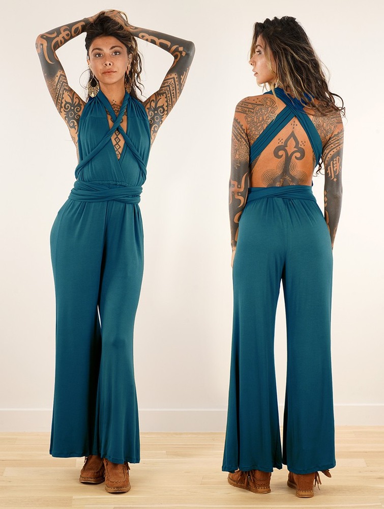 Teal blue Toonzshop Wakiza Infinity Jumpsuit Women Jumpsuit | 48901ZXCO