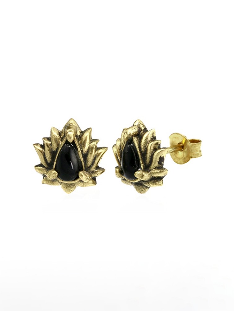 Toonzshop Saguna Onyx Stud Earrings Women Jewels | 39810YILG