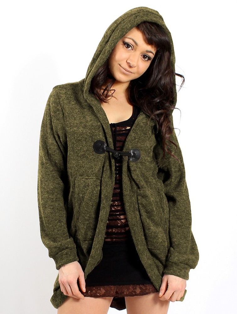 Vert kaki Toonzshop Thin Shandili Cardigan Women Cardigan | 82531KBHS