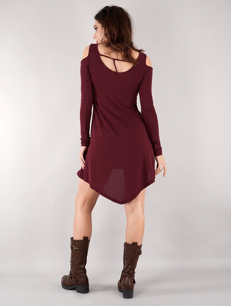 Wine Toonzshop Atsuka Tunic Dress Women Dress | 53294NVAR