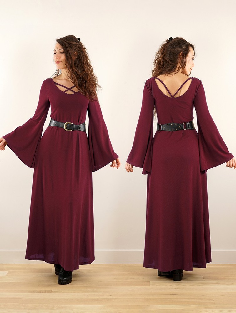 Wine Toonzshop Black Moon Reversible Long Dress Women Dress | 15306XBYM