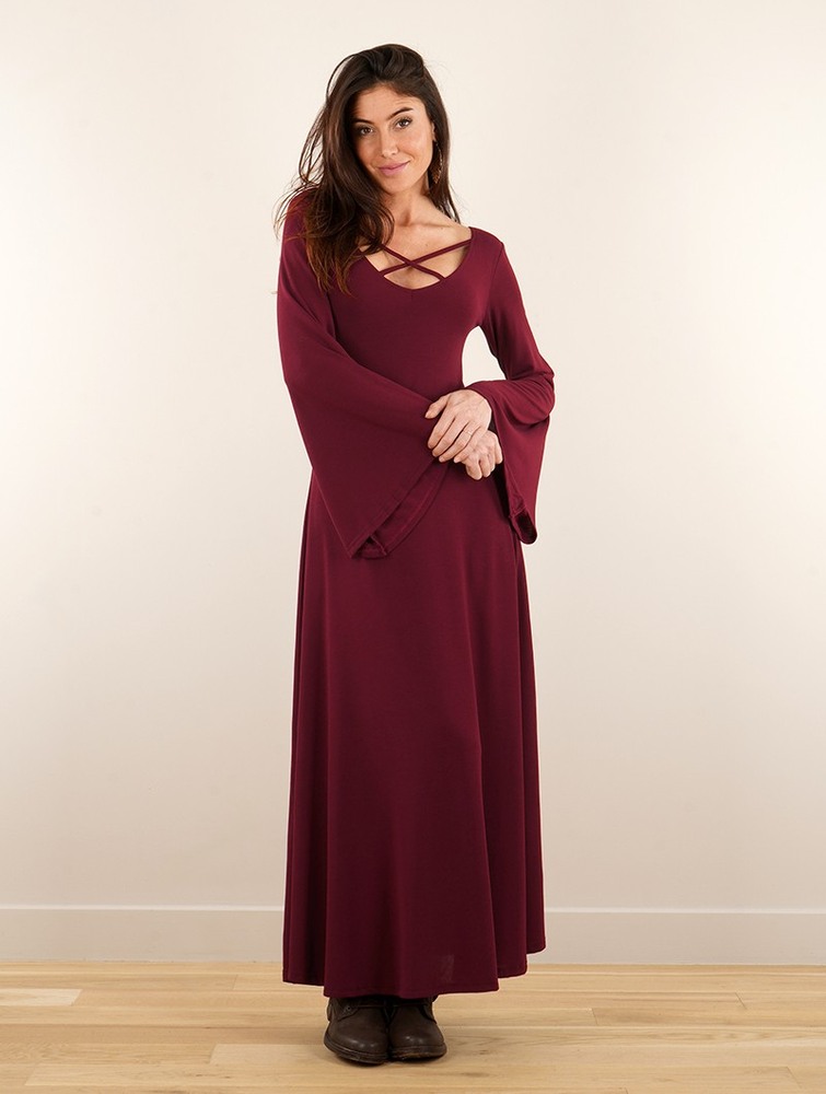 Wine Toonzshop Black Moon Reversible Long Dress Women Dress | 15306XBYM