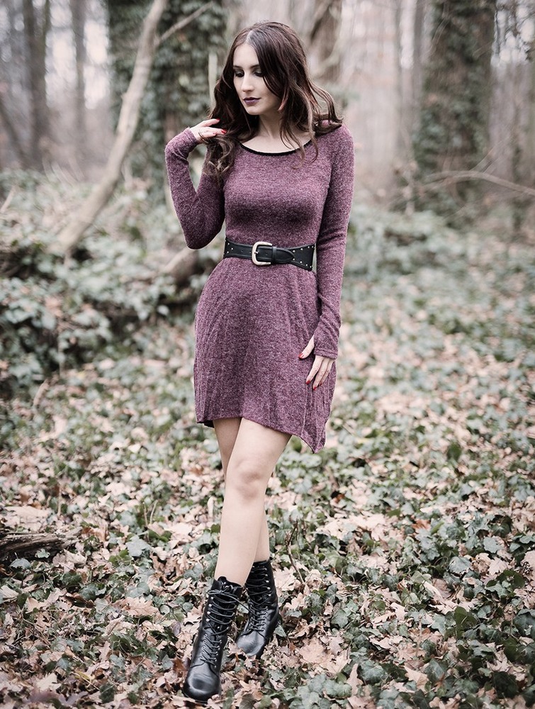 Wine Toonzshop Bohemian Sweater Dress Women Dress | 70561AEJS