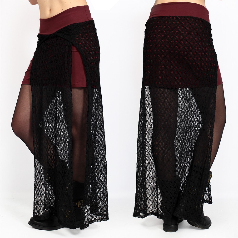 Wine Toonzshop Creature Crochet Skirt Women Skirt | 48523MCXL