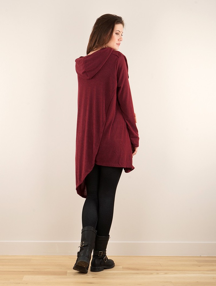 Wine Toonzshop Inika Poncho Pullover Women Pullover | 61873QWMS