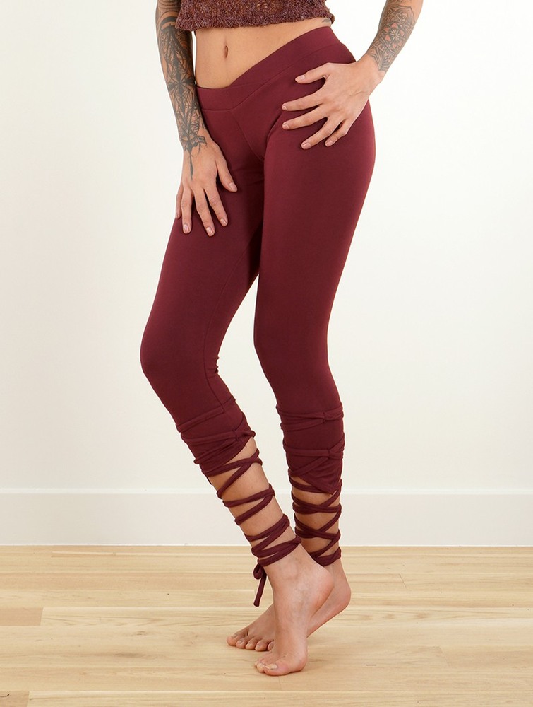 Wine Toonzshop Lï-jade Short Pointy Leggings Women Leggings | 42783TMKN