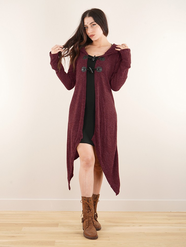 Wine Toonzshop Makshi Cardigan Women Cardigan | 58401NVZJ