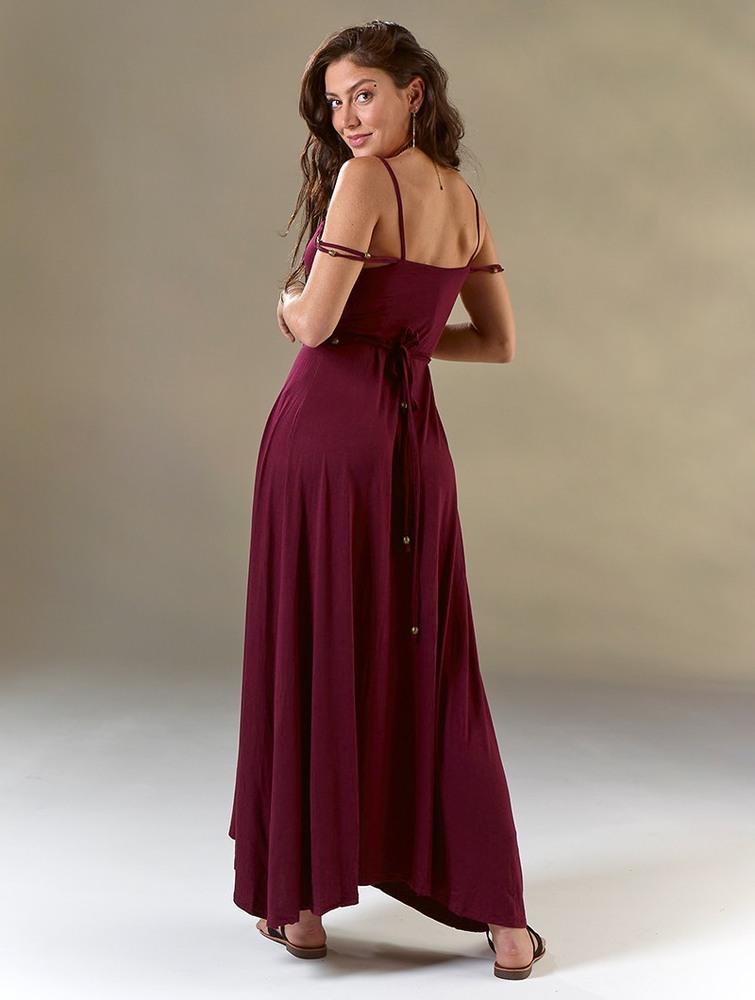 Wine Toonzshop Massaläa Long Dress Women Dress | 84017SVDW