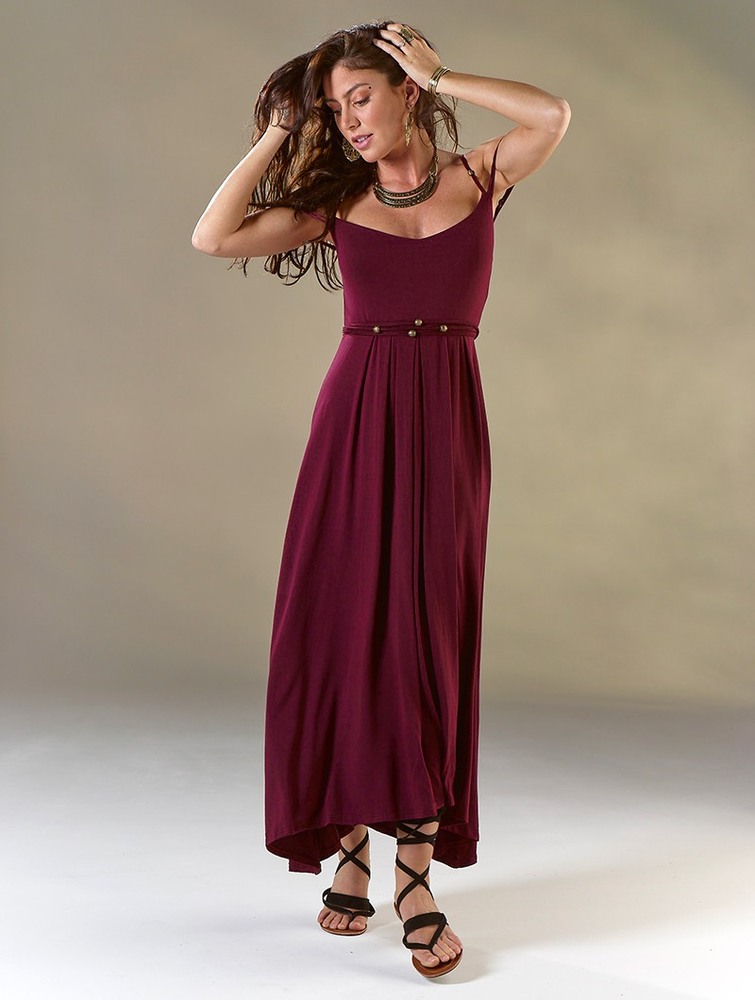 Wine Toonzshop Massaläa Long Dress Women Dress | 84017SVDW