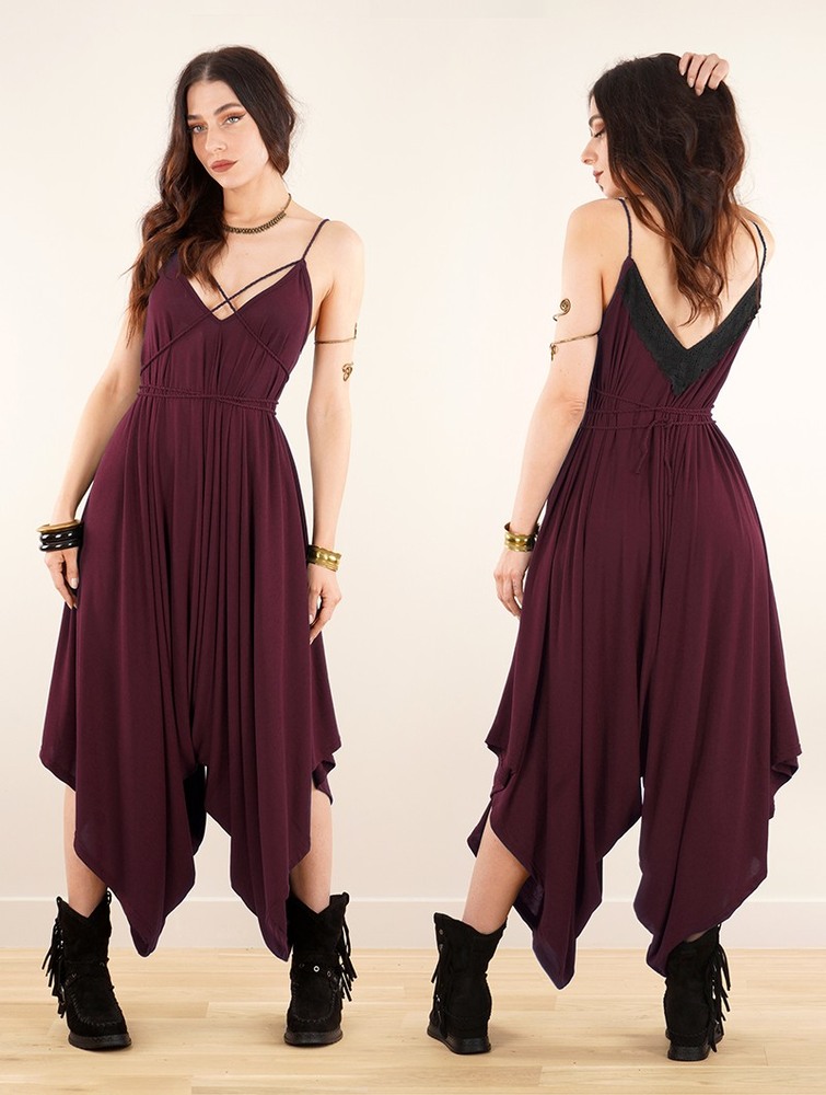 Wine Toonzshop Topäaz Loose And Reversible Strappy Jumpsuit Women Jumpsuit | 47508TZPB