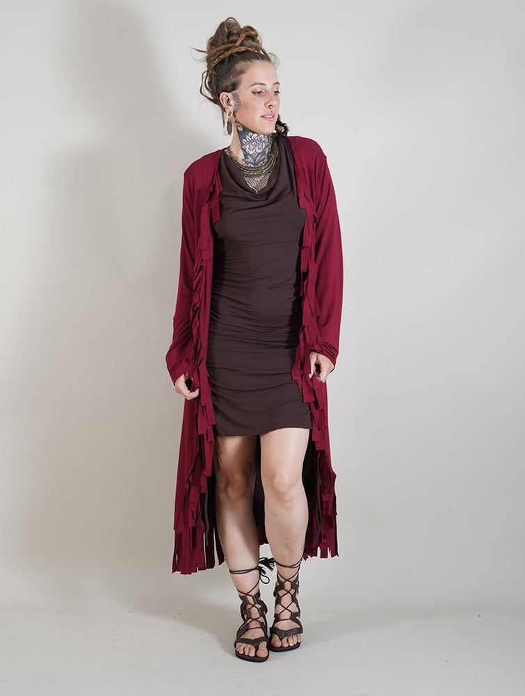 Wine Toonzshop Vishaya Cardigan Women Cardigan | 43695PVGR