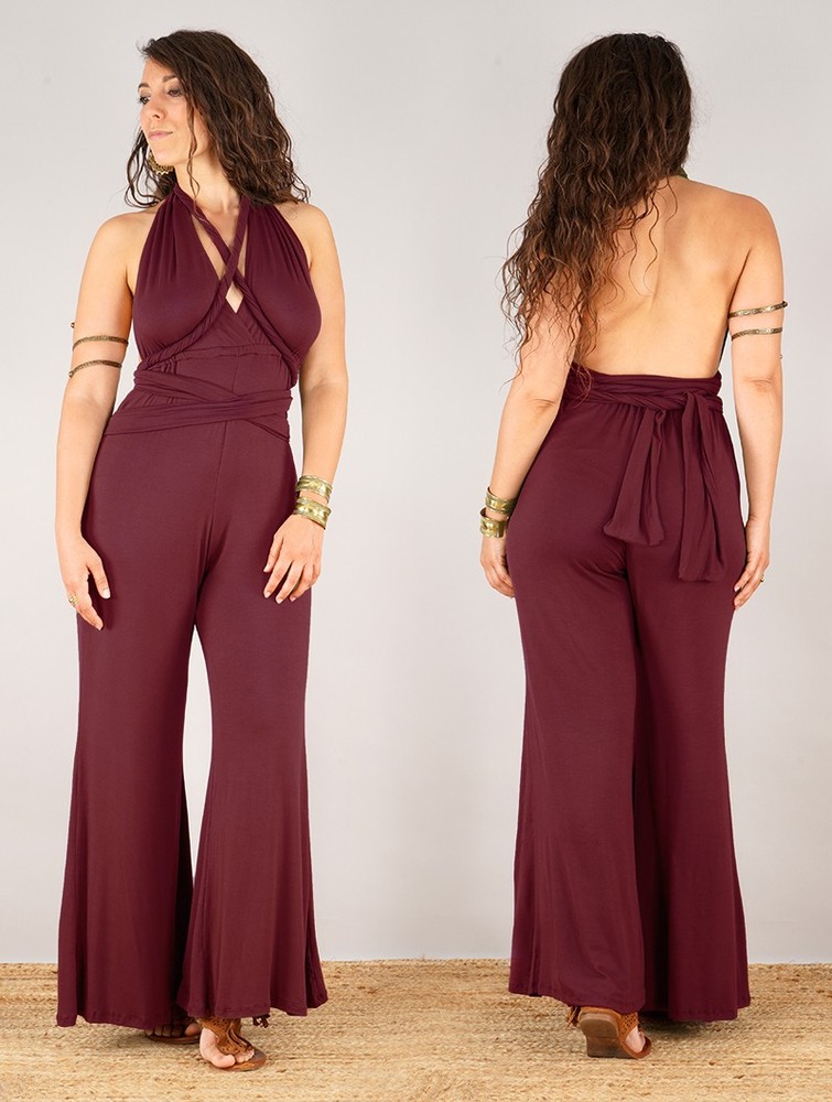 Wine Toonzshop Wakiza Infinity Jumpsuit Women Jumpsuit | 58407LIRB