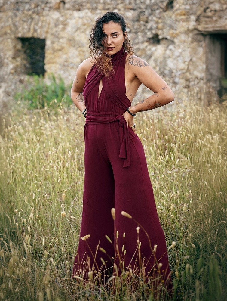 Wine Toonzshop Wakiza Infinity Jumpsuit Women Jumpsuit | 58407LIRB