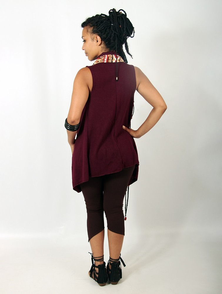 Wine Toonzshop Witch Sleeveless Shawl 