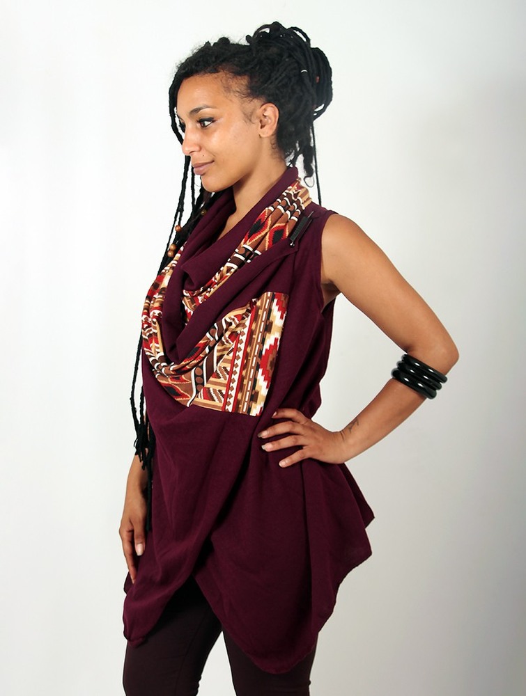 Wine Toonzshop Witch Sleeveless Shawl 