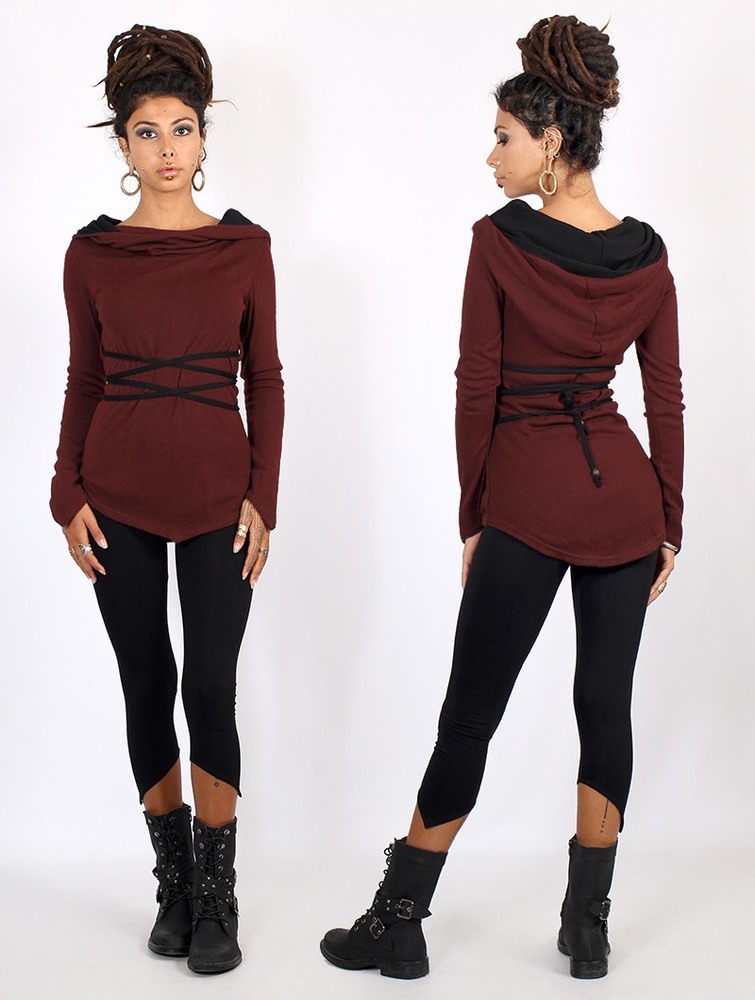 Wine and black Toonzshop Käliskä Pullover Women Pullover | 13765IGJC