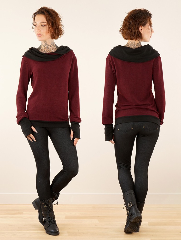 Wine black Toonzshop Janjira Pullover Women Pullover | 34290RHNP